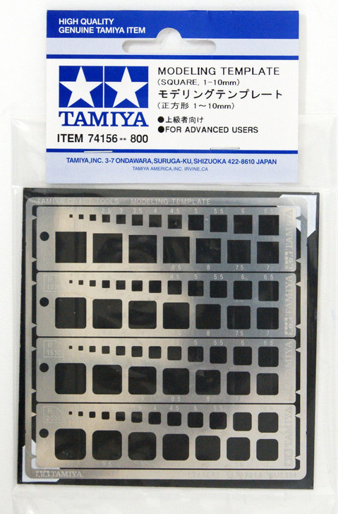 Tamiya Modeling Template (Square, 1-10mm)